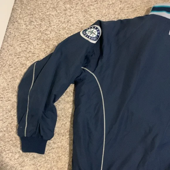 Vtg Seattle Mariners Majestic MLB Baseball zip up logo jacket sz XXL